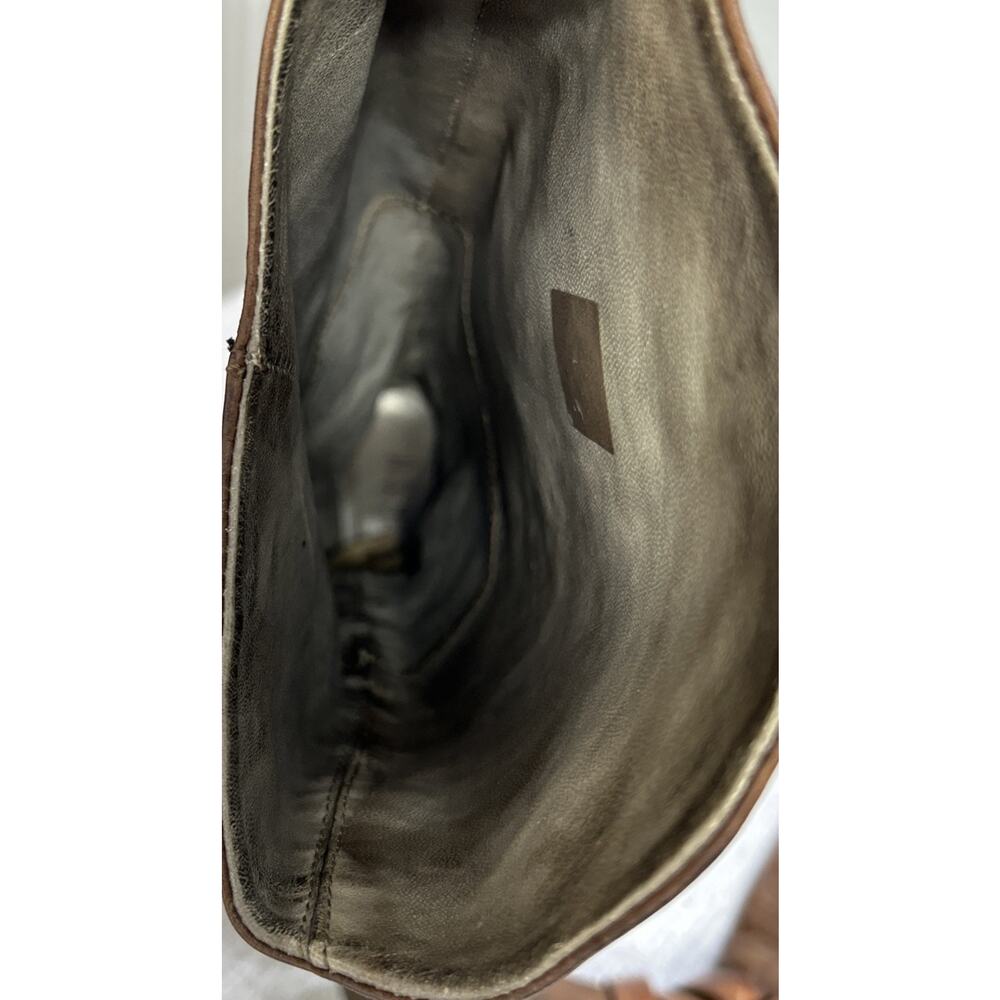 AS 98 Airstep Italian Zipper Boho Biker Brown Distressed Riding Boots 37/ 7 - Picture 11 of 16
